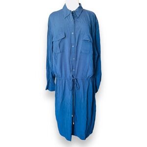 C1 Ralph Lauren Polo Dress Navy Blue Plus Size 20 Tie Waist